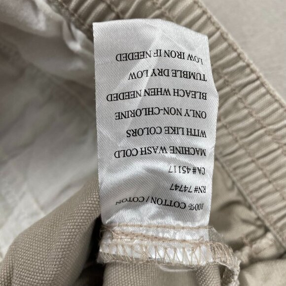 Red Head Mens Cargo Shorts Beige & Gray Elastic Waist Size 46 100% Cotton - Picture 12 of 16